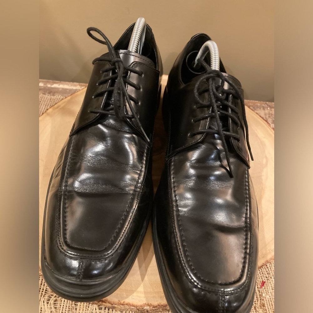 Cole Haan Men 10 M Air Stylar Split Ox Black Leather NikeAir C10696